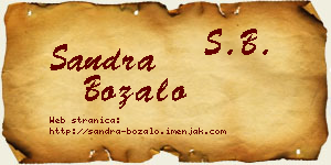 Sandra Bozalo vizit kartica